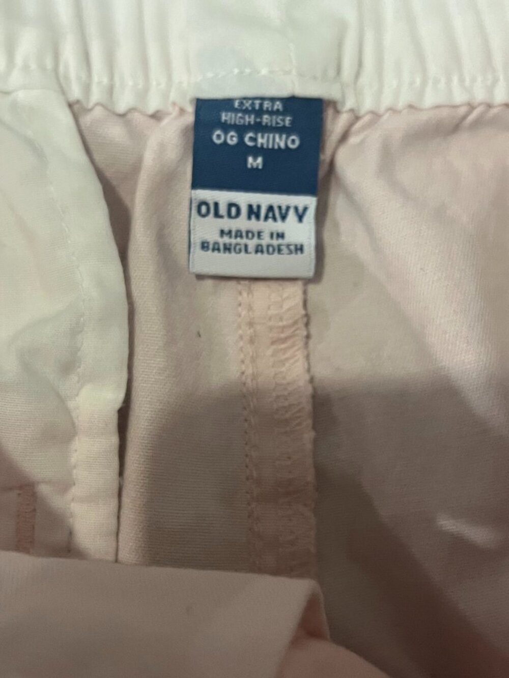 NWT Old Navy OG Chino Shorts Pink Extra High Rise Size M - Picture 2 of 5